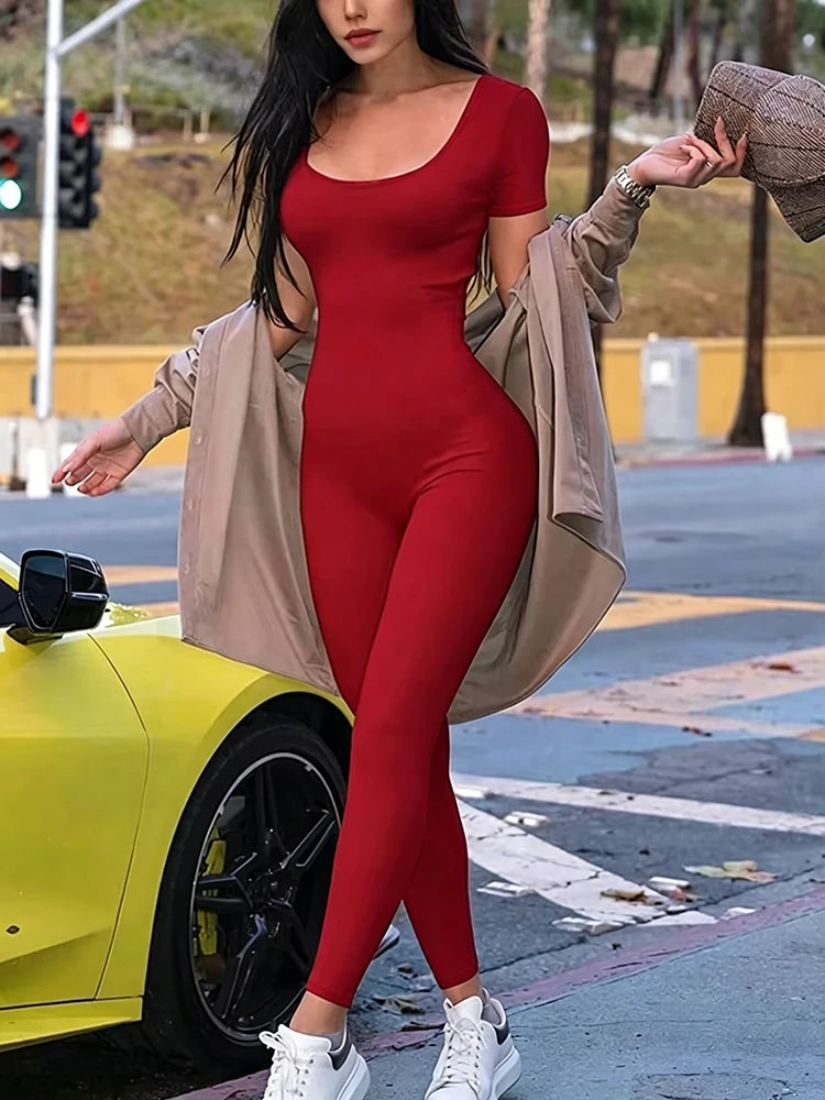 Short Sleeve Bodycon Romper