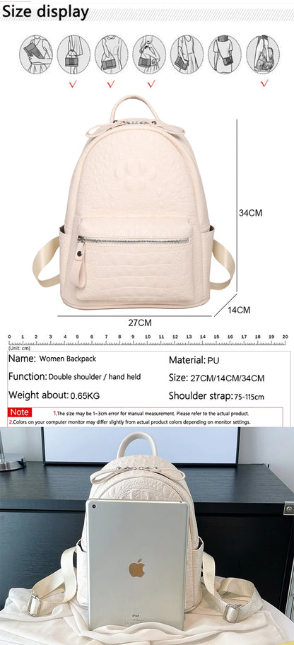 Embroidered Two-Size Backpack