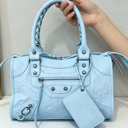 Slouchy Moto Hobo Shoulder Bag