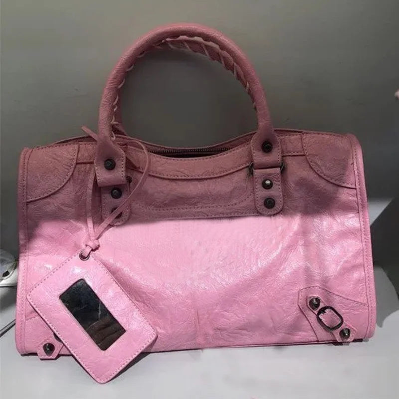 Slouchy Moto Hobo Shoulder Bag