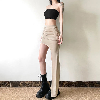 Asymmetric Hem Y2K Mini Skirt