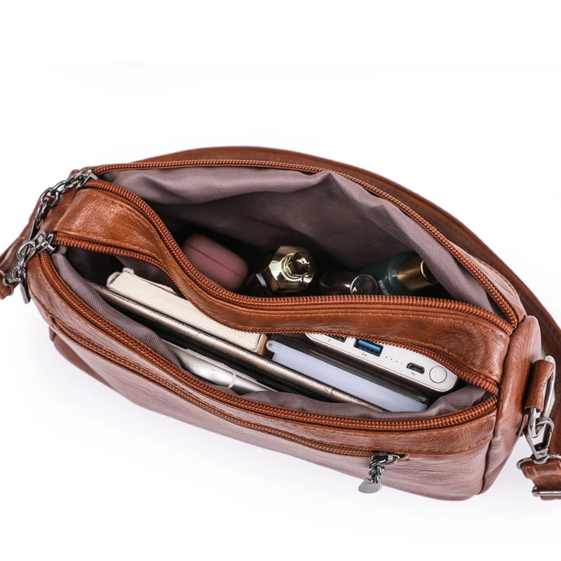 Vintage Two-Handle Satchel Bag