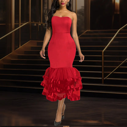 Layered Off-Shoulder Party Dress