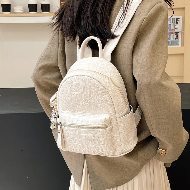 Embroidered Two-Size Backpack