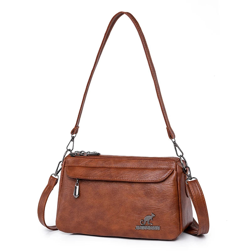 Vintage Two-Handle Satchel Bag