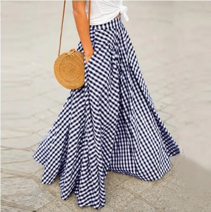 High Waist Floor Length Skirt