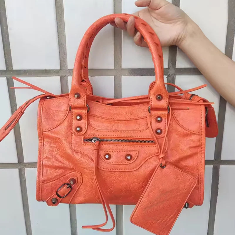 Slouchy Moto Hobo Shoulder Bag