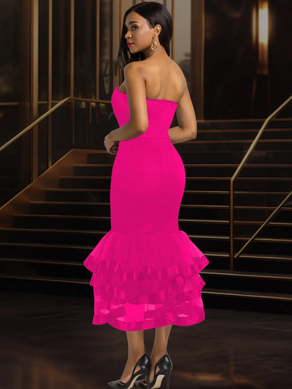 Layered Off-Shoulder Party Dress