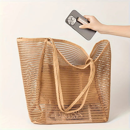 Woven Polyester Beach Tote