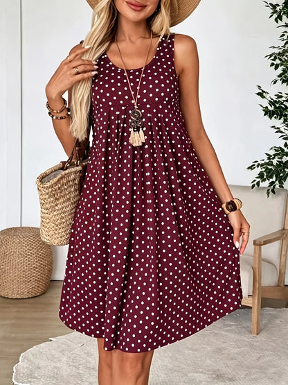 Polka Dot Crochet Summer Dress