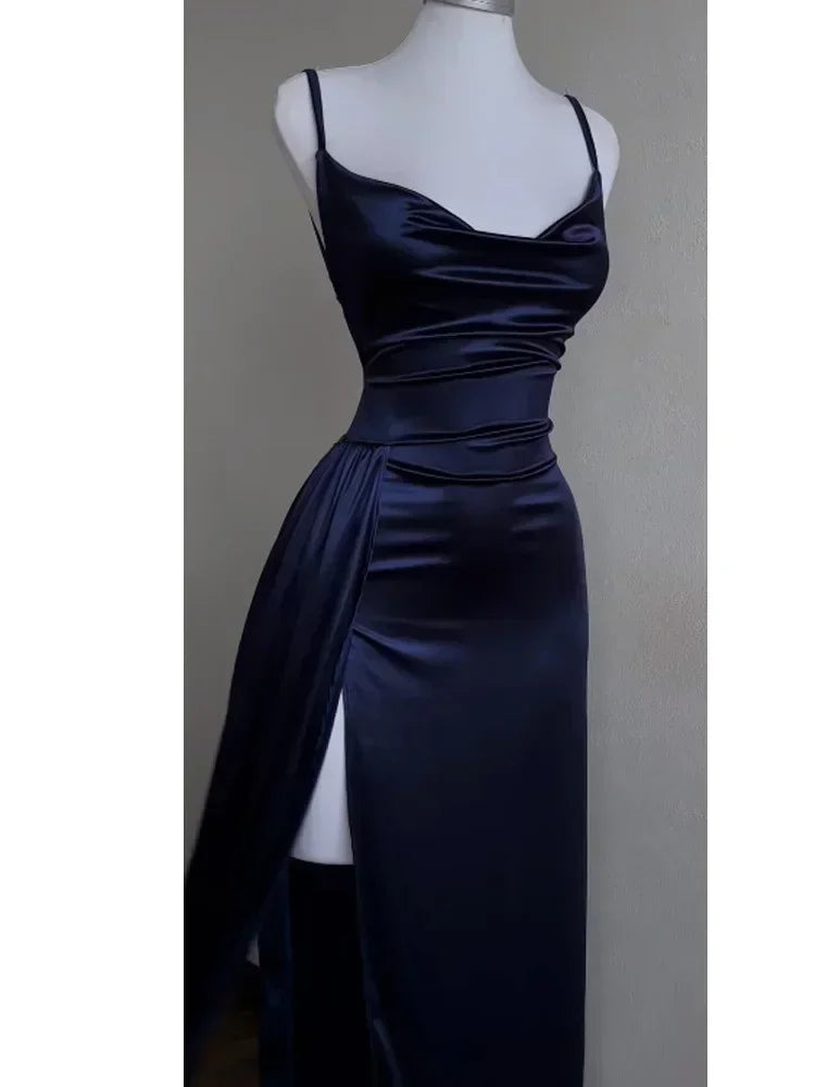 Backless Slash Neck Evening Dress