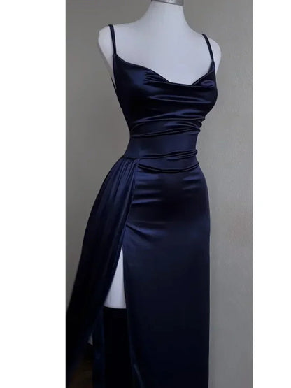 Backless Slash Neck Evening Dress
