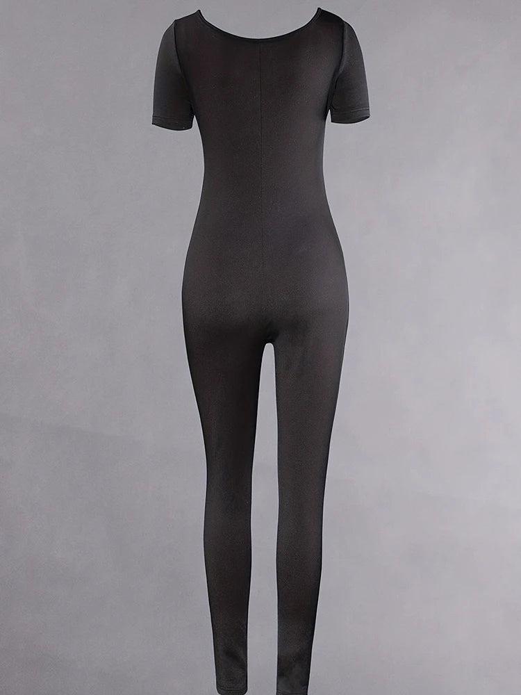 Short Sleeve Bodycon Romper