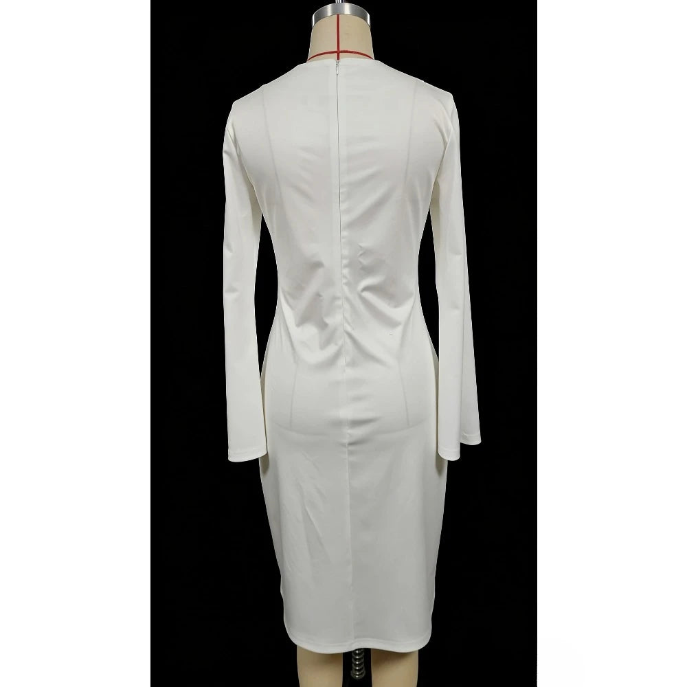 Metallic Swirl Flared Sleeve Dress