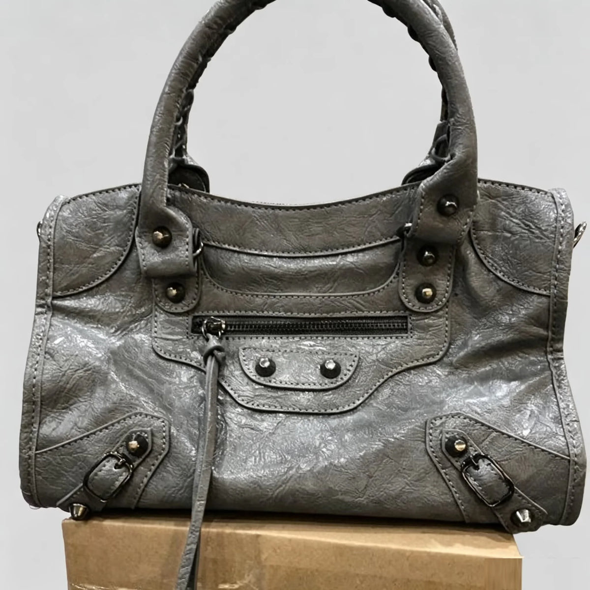 Slouchy Moto Hobo Shoulder Bag