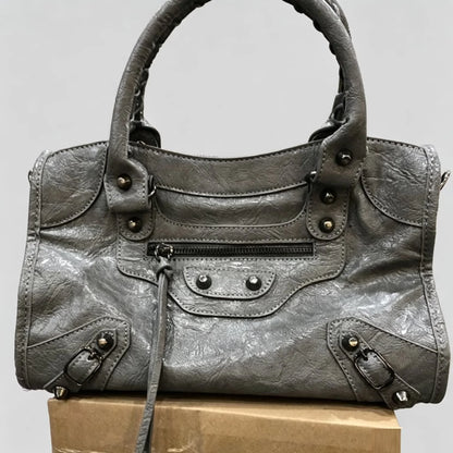 Slouchy Moto Hobo Shoulder Bag
