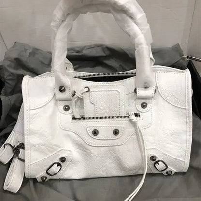 Slouchy Moto Hobo Shoulder Bag