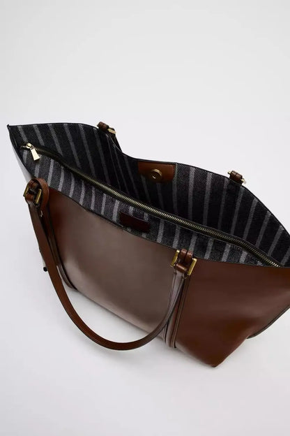 Minimalist Hasp Shoulder Tote