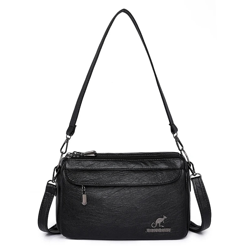 Vintage Two-Handle Satchel Bag