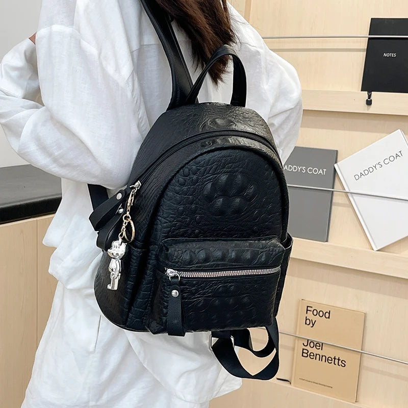 Embroidered Two-Size Backpack