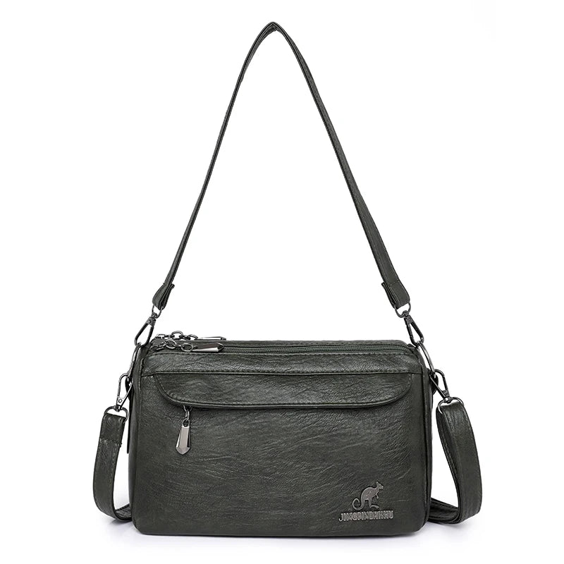Vintage Two-Handle Satchel Bag