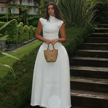 Sleeveless A-Line Evening Dress