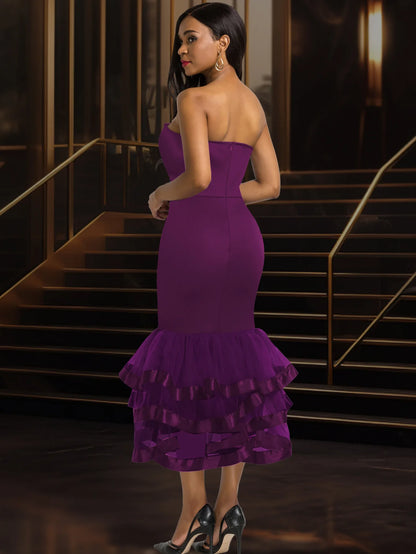 Layered Off-Shoulder Party Dress