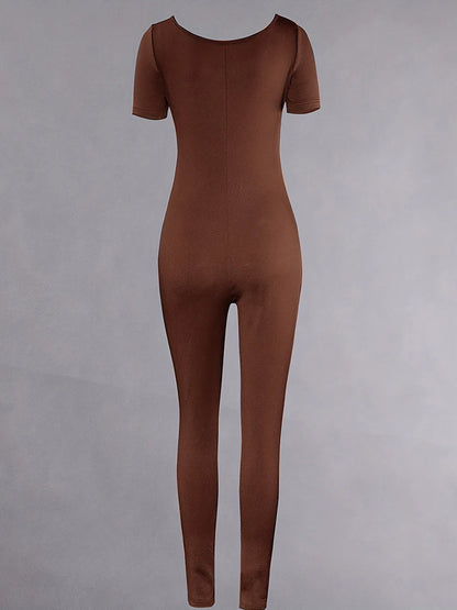 Short Sleeve Bodycon Romper