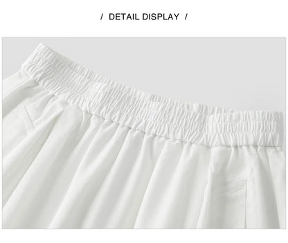 Cotton Lyocell Umbrella A-Line Skirt
