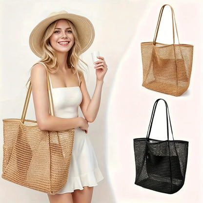 Woven Polyester Beach Tote