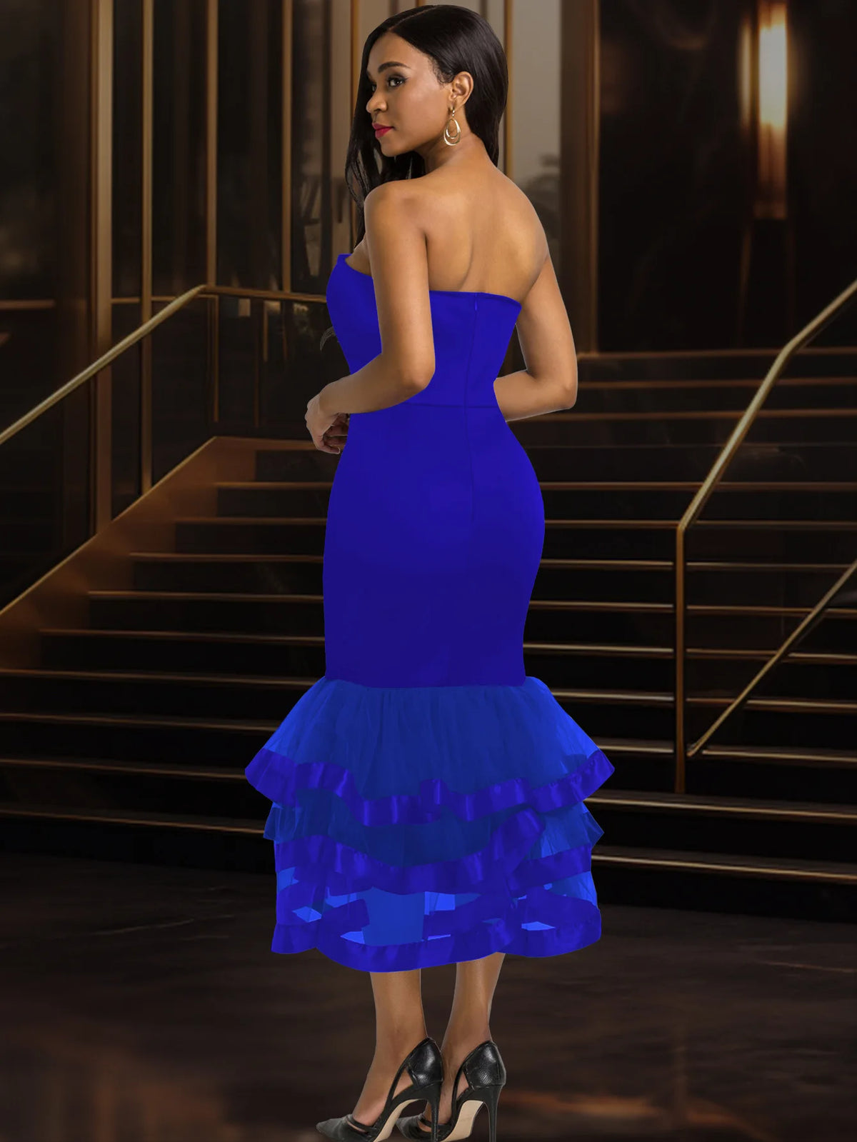 Layered Off-Shoulder Party Dress