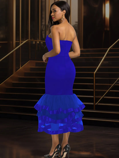 Layered Off-Shoulder Party Dress