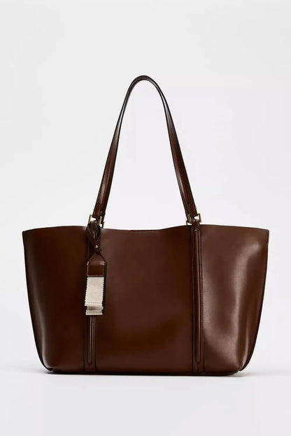 Minimalist Hasp Shoulder Tote