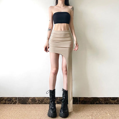 Asymmetric Hem Y2K Mini Skirt