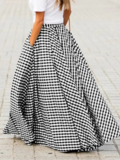 High Waist Floor Length Skirt