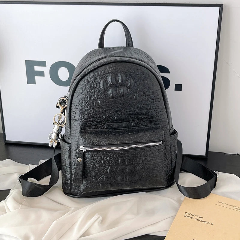 Embroidered Two-Size Backpack