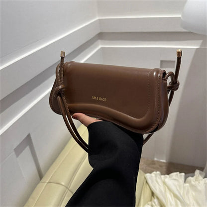 Linen Baguette Shoulder Bag