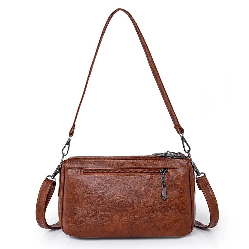 Vintage Two-Handle Satchel Bag
