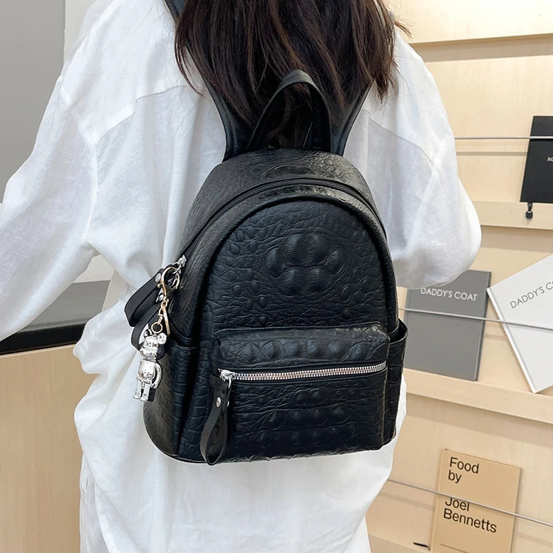 Embroidered Two-Size Backpack