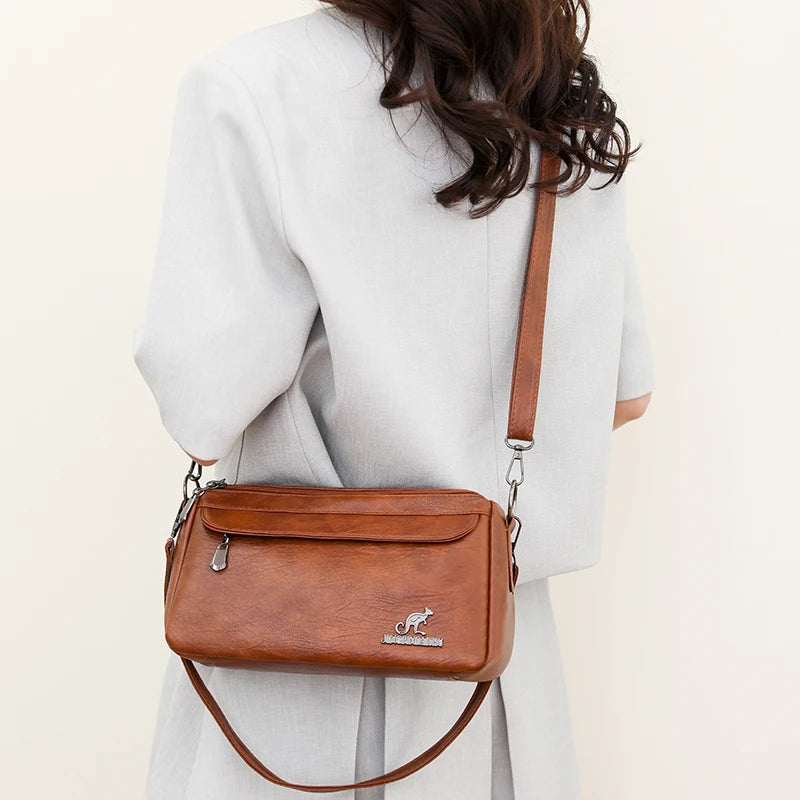 Vintage Two-Handle Satchel Bag