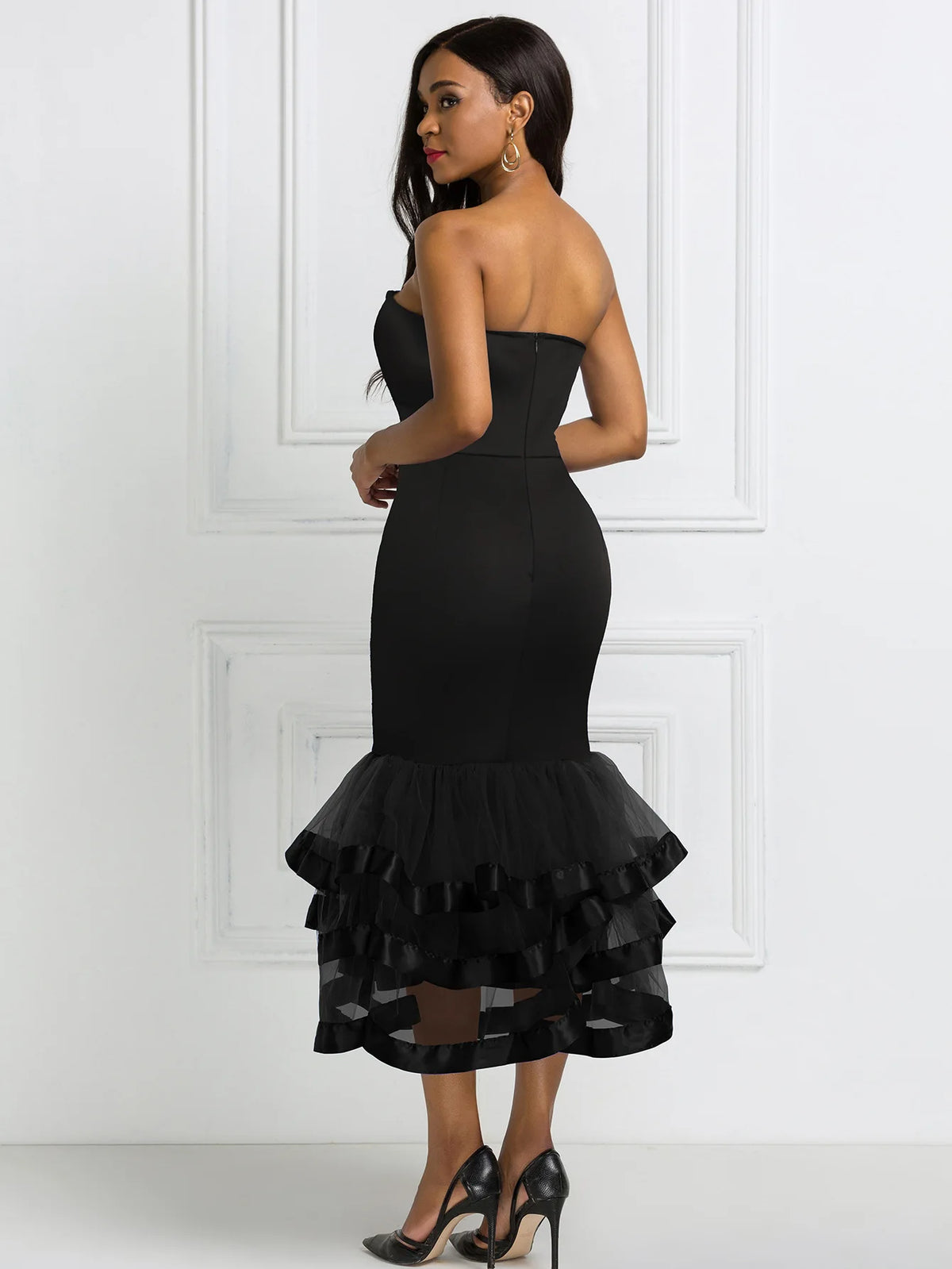 Layered Off-Shoulder Party Dress