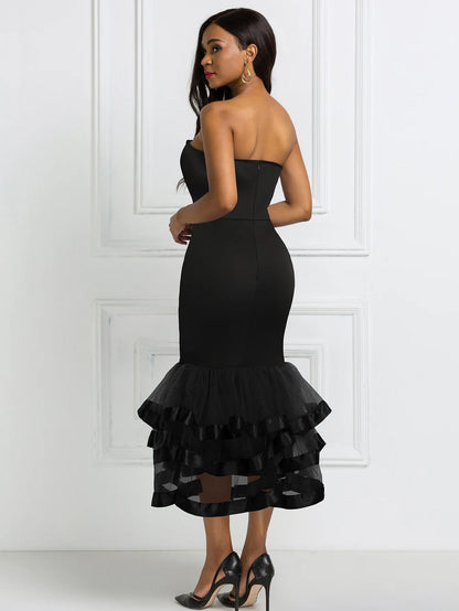 Layered Off-Shoulder Party Dress