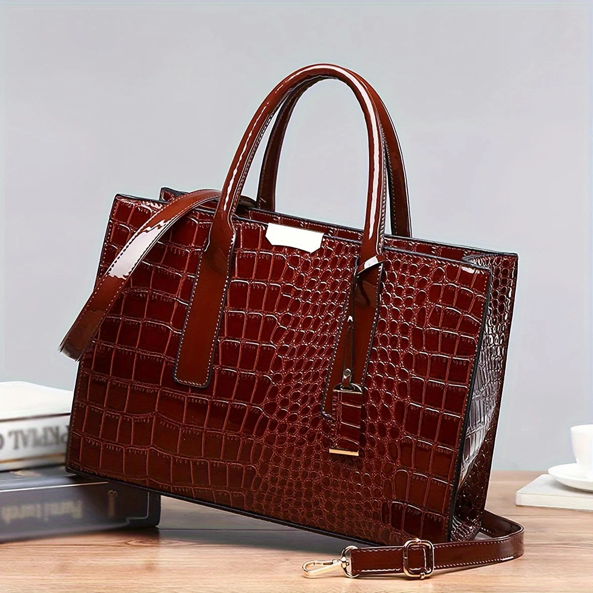 Structured Zip Work Tote