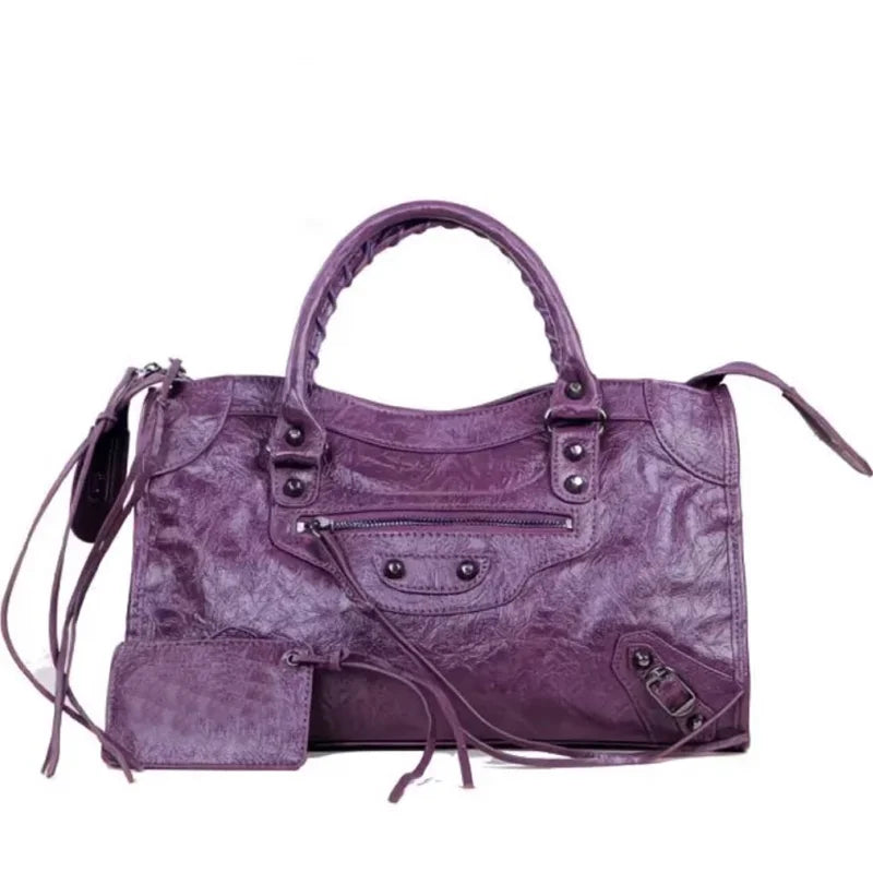 Slouchy Moto Hobo Shoulder Bag