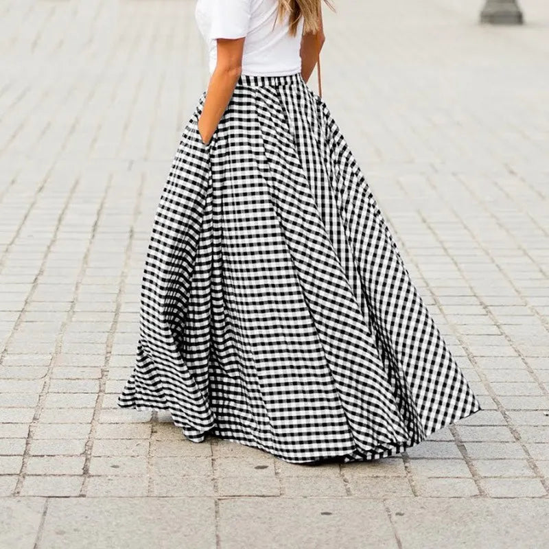 High Waist Floor Length Skirt