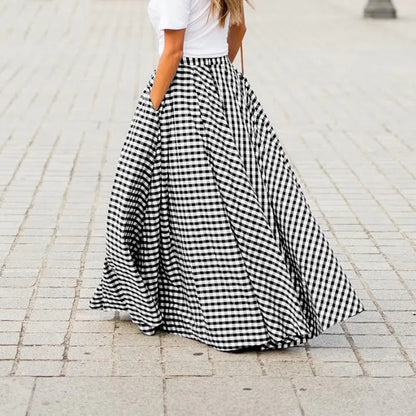 High Waist Floor Length Skirt