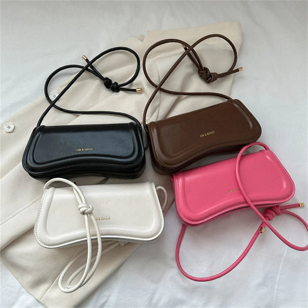 Linen Baguette Shoulder Bag