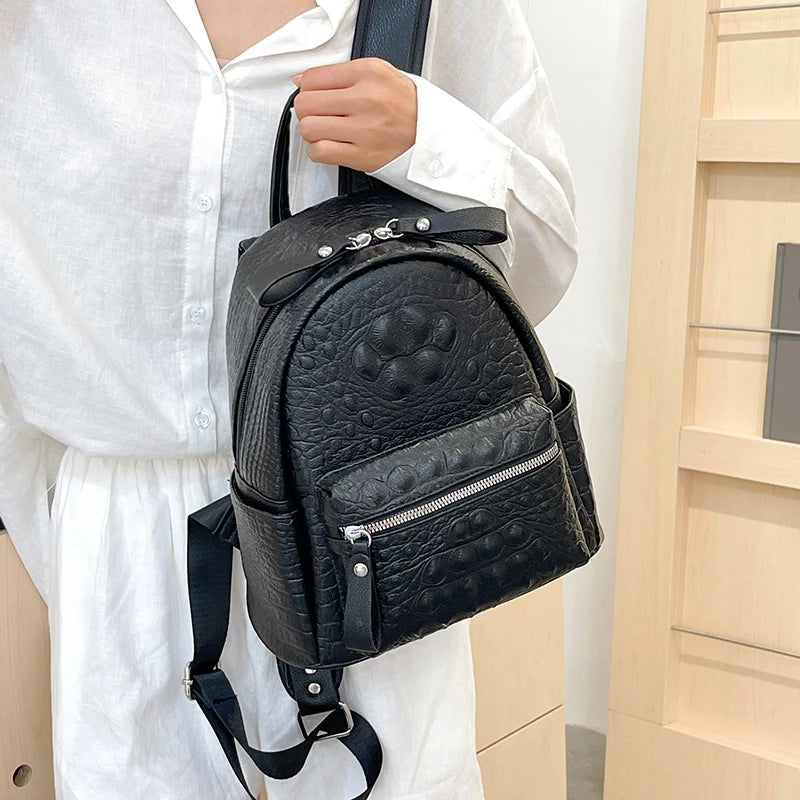 Embroidered Two-Size Backpack
