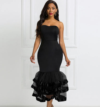 Layered Off-Shoulder Party Dress