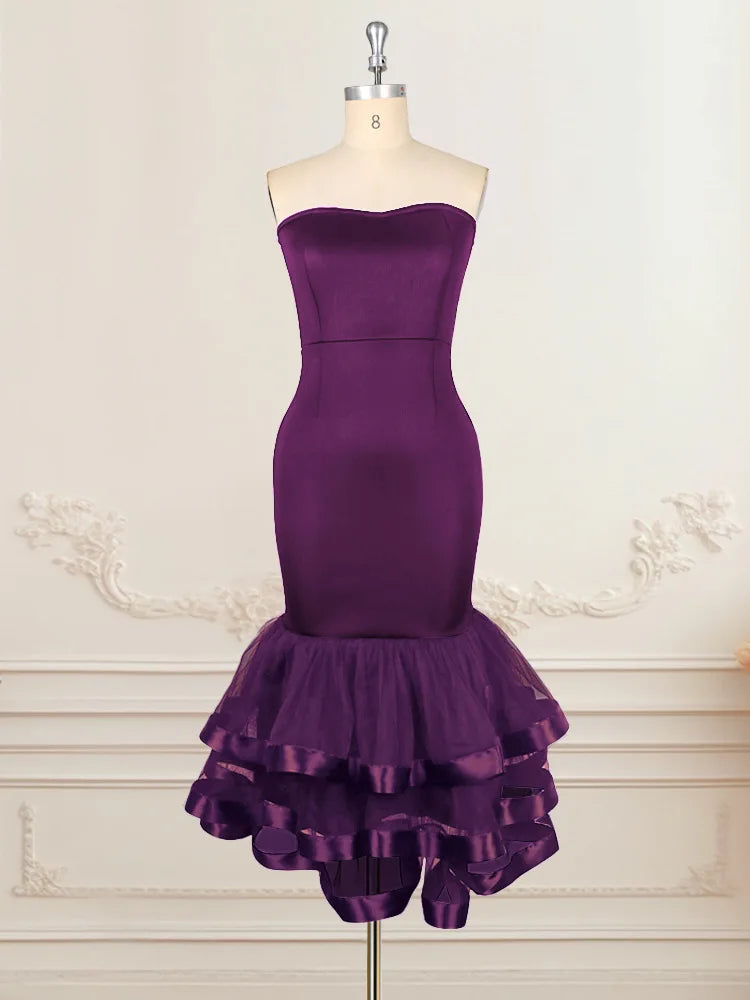 Layered Off-Shoulder Party Dress
